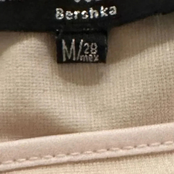 Bershka‎ Fringe Mini Skirt Tan Size 8 Boho Western Festival Faux Suede Tassel - Picture 6 of 7